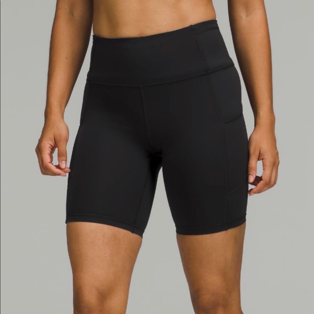 Lululemon Black Fast & Free High-Rise Short 8”